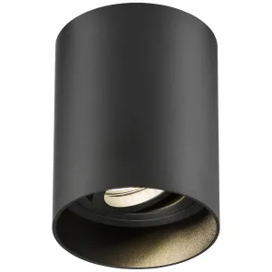 Oran Surface Tilt Round Downlight Black