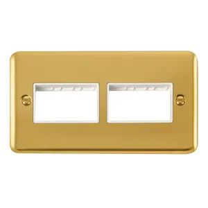 2 Gang MiniGrid Unfurnished Plate - 2 x 3 Aperture