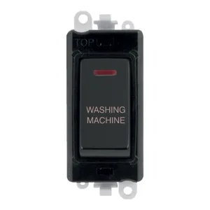 20AX Double Pole Switch With LED Module - Black -