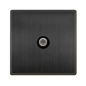 NON-ISOLATED SINGLE SATELLITE OUTLET - MATT BRONZE