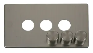 3 Gang Dimmer Switch Cover Plate - Stainless Steel
