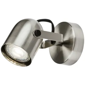 230V GU10 Single Spotlight - Brushed Chrome