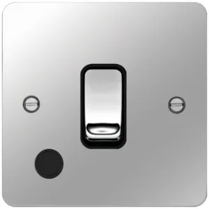 20A DP SW FLEX OUTLET POLISHED STEEL BK