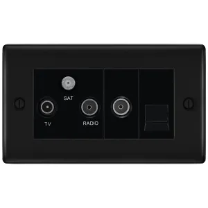NEXUS METAL MATT BLACK DOUBLE TRIPLEX SOCKET FOR S