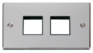 2 Gang Plate (2 x 2) Aperture - Black