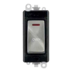 20AX Double Pole Switch With LED Module - Black -