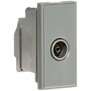 Screened TV Outlet 25 x 50mm - Grey