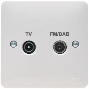 Double TV & FM/DAB Co-Ax Socket Outlet