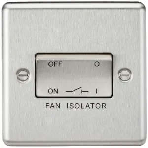 10A Fan Isolator Switch - Brushed Chrome