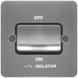 3 POLE ISOLATOR SWITCH BRUSHED STEEL BK