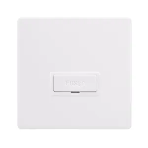13A FUSED CONNECTION UNIT - POLAR WHITE COVER PLAT