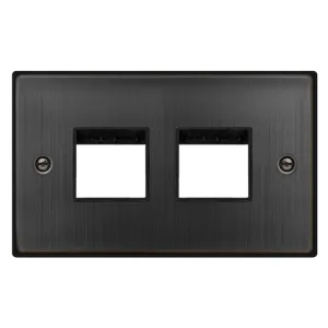 2 GANG MINIGRID UNFURNISHED PLATE - 2+2 APERTURE -