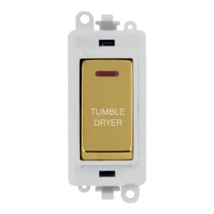 20AX Double Pole Switch With LED Module - Polar Wh