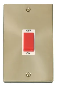 Deco - 50A 2 Gang Double Pole Switch (Vertical) -