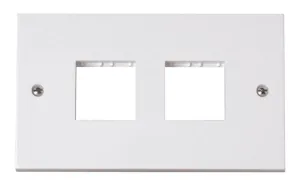 2 Gang Switch Plate With 4 Module Aperture (2 X 2)