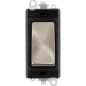 20AX Double Pole Switch Module - Black - Brushed S