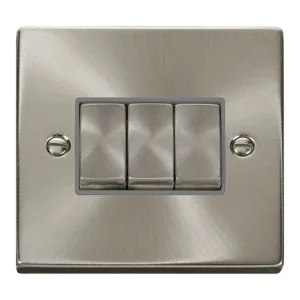 10AX Ingot 3 Gang 2 Way Plate Switch