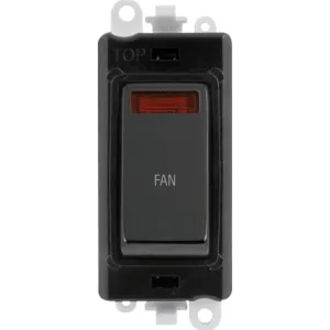 20AX Double Pole Switch With Neon Module - Black -