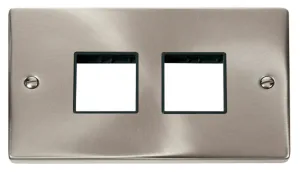 2 Gang Plate (2 x 2) Aperture - Black