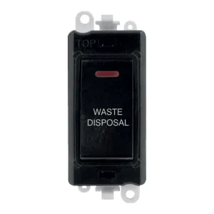 20AX Double Pole Switch With LED Module - Black -