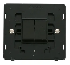 10AX 2 Gang 2 Way Switch Insert - Black