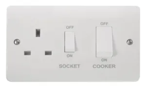 Mode - 50A Cooker Control Unit - White Rockers
