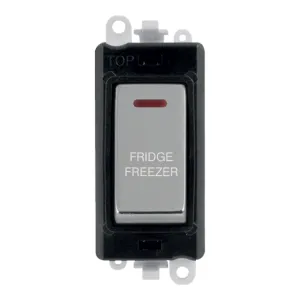 20AX Double Pole Switch With LED Module - Black -