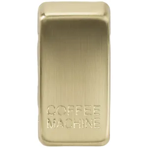 Switch cover "marked COFFEE MACHINE" - brushed bra