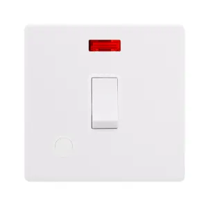 20A DOUBLE POLE SWITCH WITH NEON & FLEX OUTLET - P