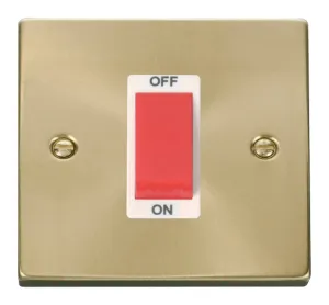 Deco - 50A 1 Gang Double Pole Switch - Red Rocker