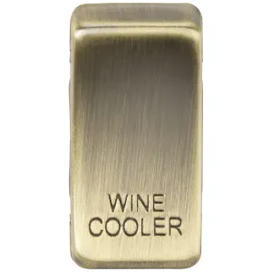 Switch cover "marked WINE COOLER" - antique brass