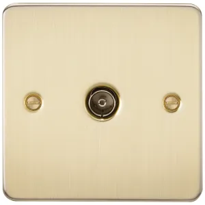 TV Outlet (non-isolated) - Brushed Brass
