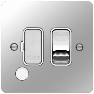 FCU SW FLEX OUTLET POLISHED STEEL WHITE