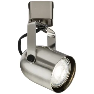 230V GU10 Track Spotlight - Brushed Chrome