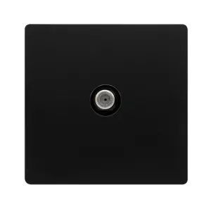 NON-ISOLATED SINGLE SATELLITE OUTLET -  MATT BLACK