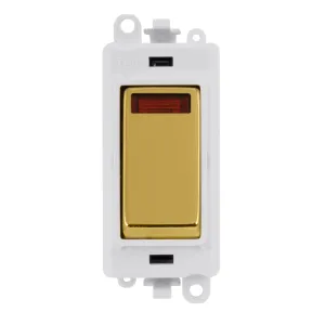 20AX Double Pole Switch With Neon Module - Polar W