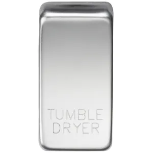 Switch cover "marked TUMBLE DRYER" - polished chro