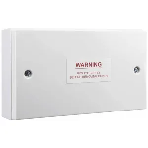 WHITE MOULDED SQUARE EDGE 10 WAY CONNECTION UNIT