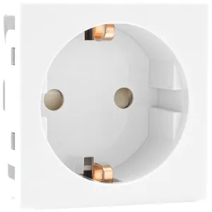 EURO MODULE 16A - 1 GANG SCHUKO UNSWITCHED SOCKET