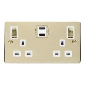 DECO 'INGOT' 13A 2 GANG SWITCHED SAFETY SHUTTER SO