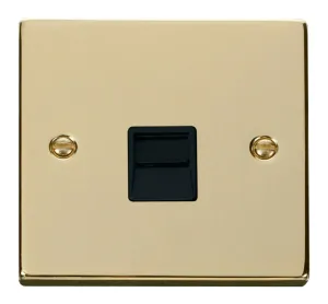 Single Telephone Socket Outlet Master - Black