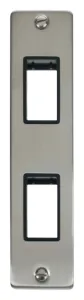 Double Architrave Plate & Aperture - Black