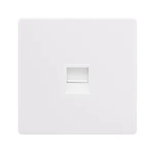 SINGLE TELEPHONE MASTER OUTLET - POLAR WHITE COVER