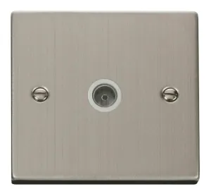 Single Coaxial Socket Outlet - White