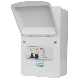 TYPE B EV DIST 63A 30MA RCD 40A MCB ENC