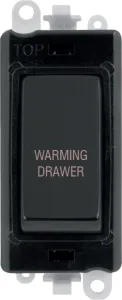 20AX Double Pole Switch Module - Black - Matt Blac