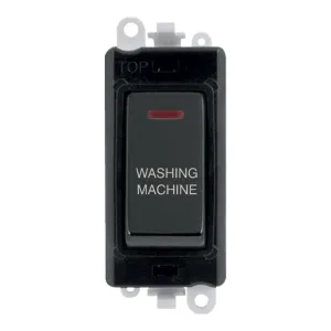 20AX Double Pole Switch With LED Module - Black -