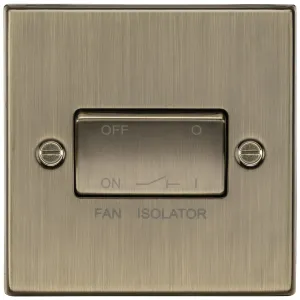 10A Fan Isolator Switch - Antique Brass