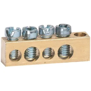 Brass terminal, 30mm, 2x10mm- - 2x16mm-