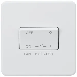 10A Fan Isolator Switch - Matt white